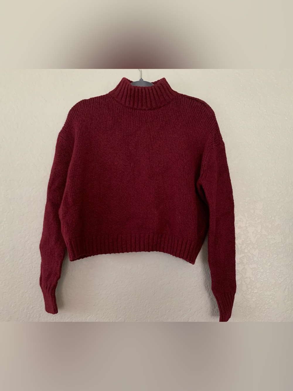 American Eagle Outfitters Wine Red Turtleneck Sweater